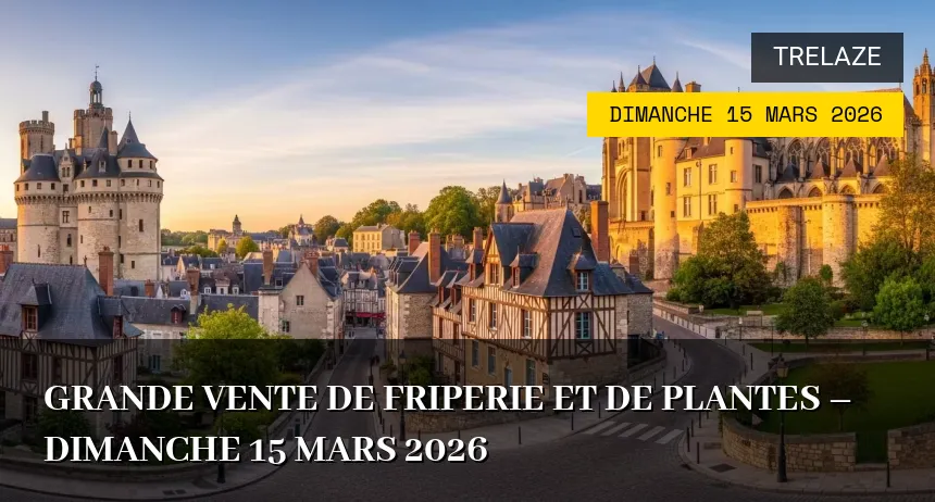 Affiche de l'événement : Grande vente de friperie et de plantes – Dimanche 15 Mars 2026