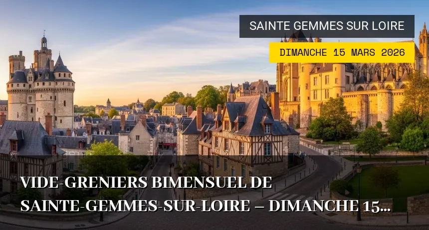 Affiche de l'événement : Vide-greniers bimensuel de Sainte-Gemmes-sur-Loire – Dimanche 15 Mars 2026