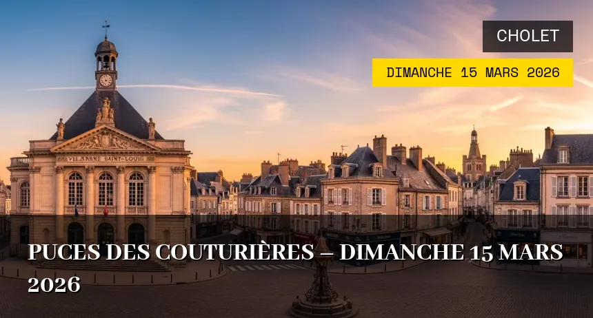 Affiche de l'événement : Puces des Couturières – Dimanche 15 Mars 2026