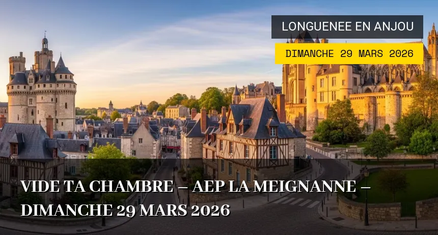 Affiche de l'événement : Vide Ta Chambre – AEP La Meignanne – Dimanche 29 Mars 2026