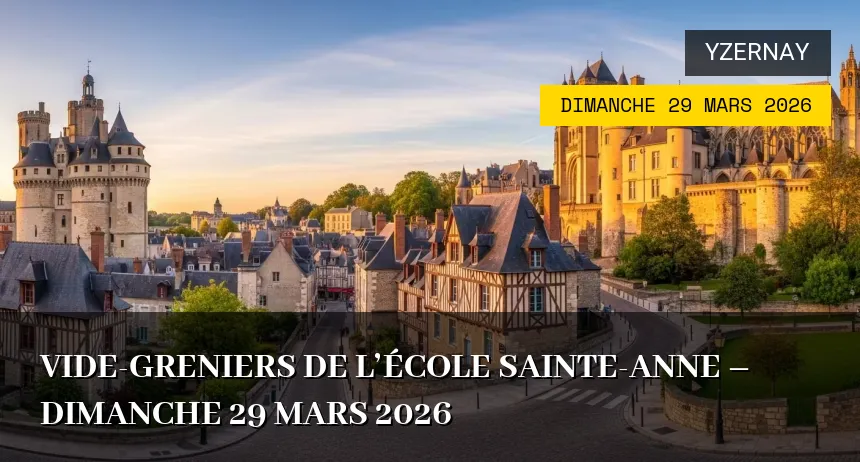 Affiche de l'événement : Vide-greniers de l&rsquo;École Sainte-Anne – Dimanche 29 Mars 2026