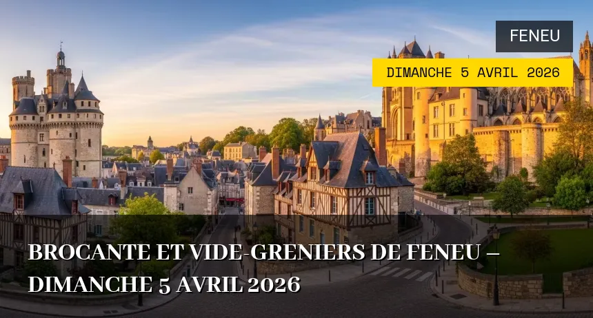 Affiche de l'événement : Brocante et Vide-greniers de Feneu – Dimanche 5 Avril 2026
