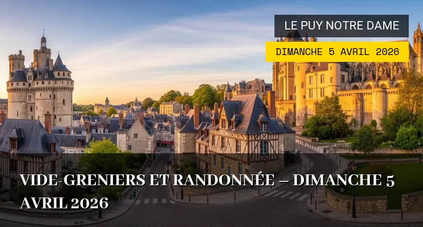 Affiche de l'événement : Vide-greniers et Randonnée – Dimanche 5 Avril 2026