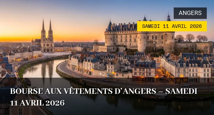 Affiche de l'événement : Bourse aux vêtements d&rsquo;Angers – Samedi 11 Avril 2026