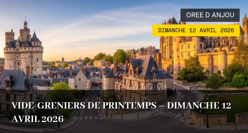 Affiche de l'événement : Vide-greniers de Printemps – Dimanche 12 Avril 2026