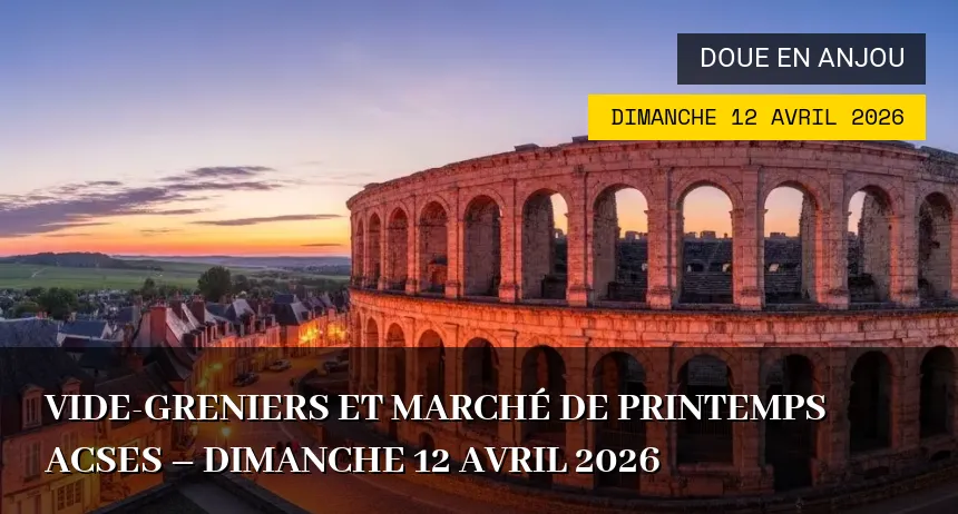 Affiche de l'événement : Vide-greniers et Marché de Printemps ACSES – Dimanche 12 Avril 2026