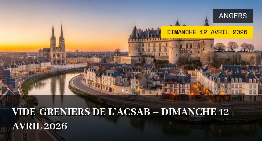 Affiche de l'événement : Vide-greniers de l&rsquo;ACSAB – Dimanche 12 Avril 2026