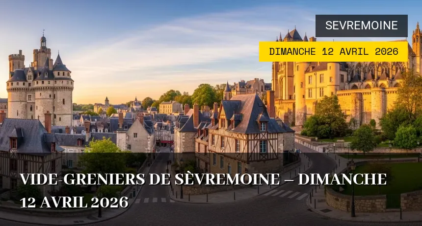 Affiche de l'événement : Vide-greniers de Sèvremoine – Dimanche 12 Avril 2026