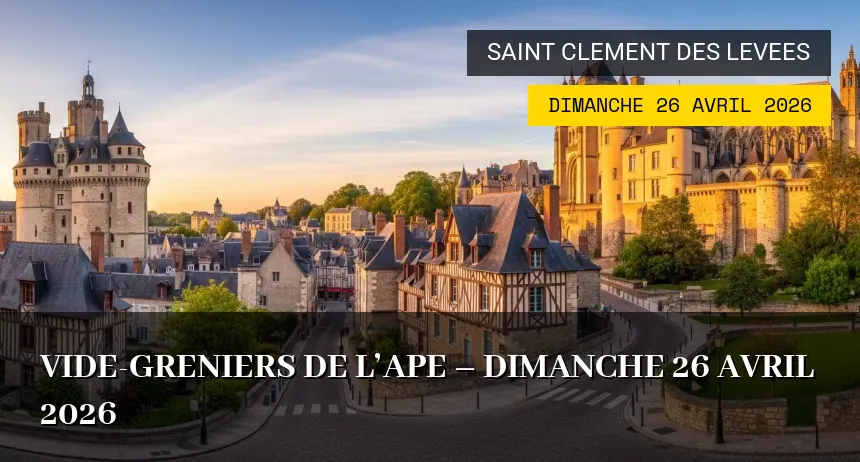 Affiche de l'événement : Vide-greniers de l&rsquo;APE – Dimanche 26 Avril 2026