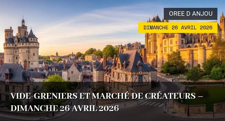 Affiche de l'événement : Vide-greniers et Marché de Créateurs – Dimanche 26 Avril 2026