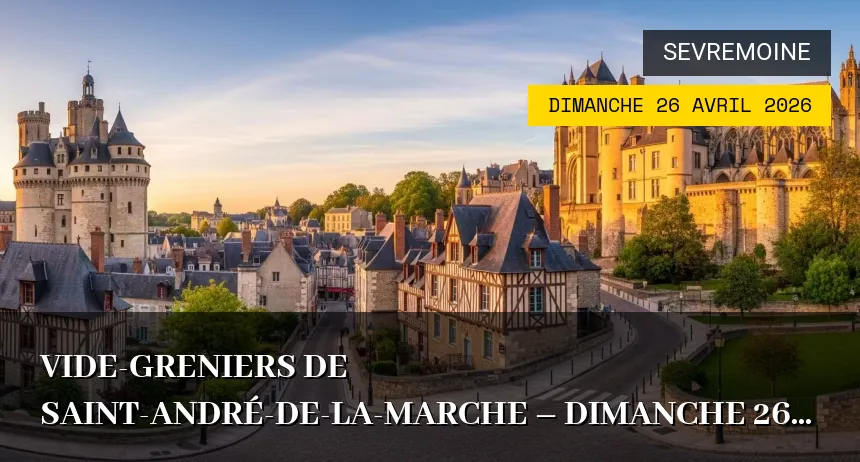 Affiche de l'événement : Vide-greniers de Saint-André-de-la-Marche – Dimanche 26 Avril 2026