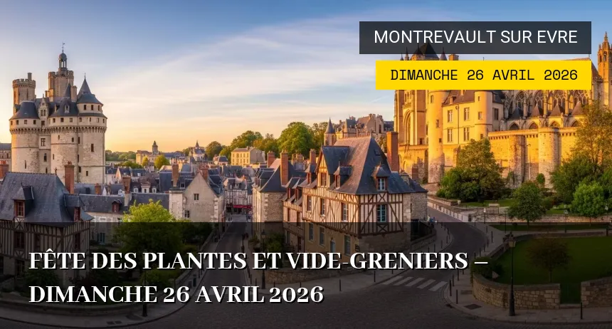 Affiche de l'événement : Fête des Plantes et Vide-greniers – Dimanche 26 Avril 2026
