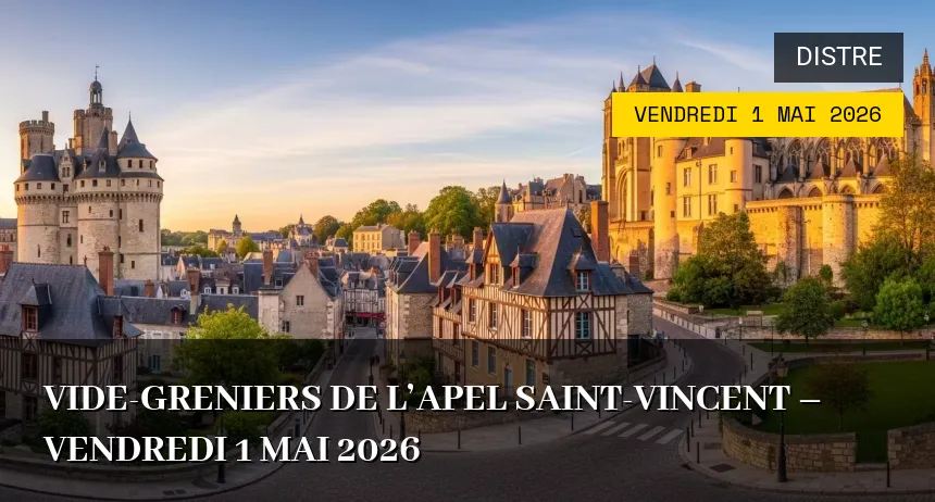 Affiche de l'événement : Vide-greniers de l&rsquo;APEL Saint-Vincent – Vendredi 1 Mai 2026