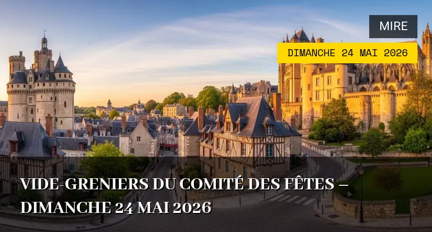 Affiche de l'événement : Vide-greniers du Comité des Fêtes – Dimanche 24 Mai 2026