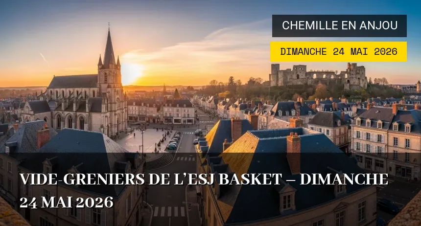 Affiche de l'événement : Vide-greniers de l&rsquo;ESJ Basket – Dimanche 24 Mai 2026