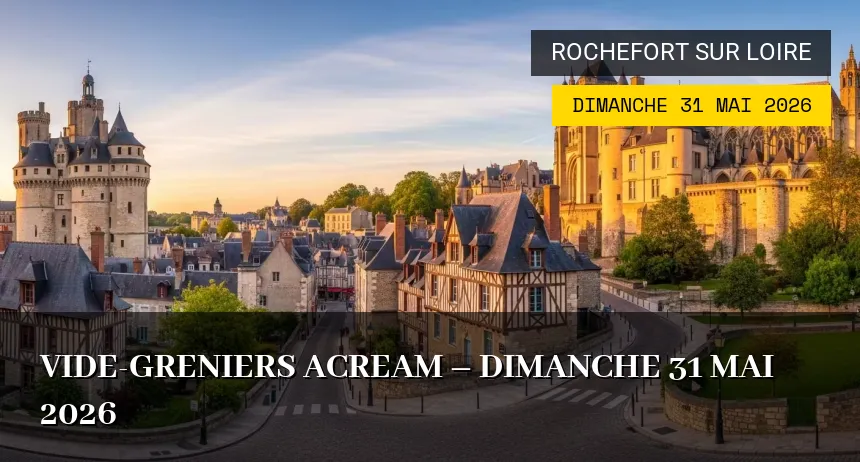 Affiche de l'événement : Vide-greniers ACREAM – Dimanche 31 Mai 2026