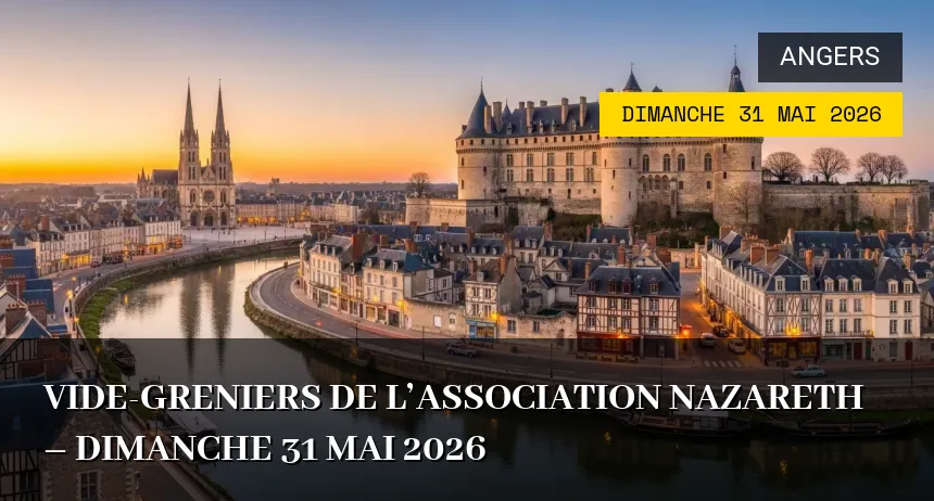 Affiche de l'événement : Vide-greniers de l&rsquo;Association Nazareth – Dimanche 31 Mai 2026