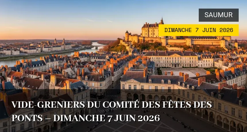 Affiche de l'événement : Vide-greniers du Comité des Fêtes des Ponts – Dimanche 7 Juin 2026