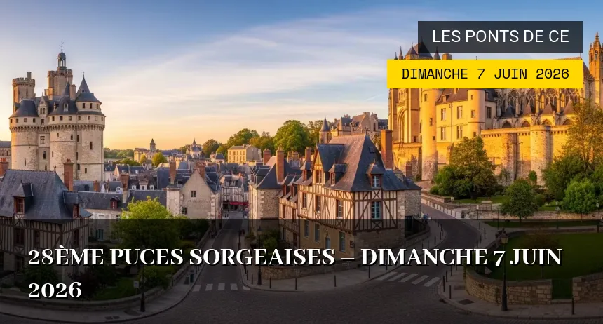 Affiche de l'événement : 28ème Puces Sorgeaises – Dimanche 7 Juin 2026