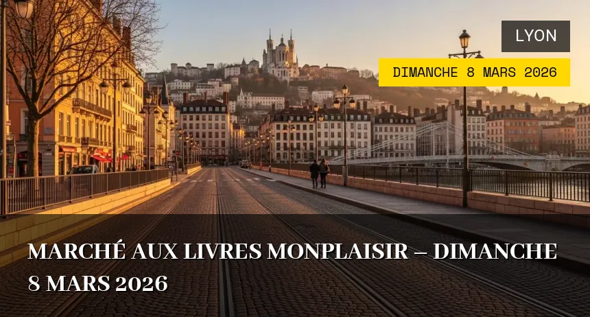 Affiche de l'événement : Marché aux livres Monplaisir – Dimanche 8 Mars 2026