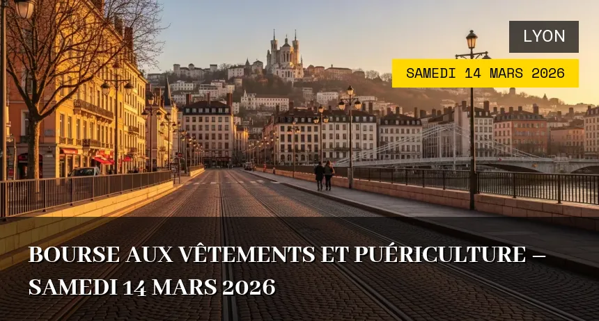 Affiche de l'événement : Bourse aux vêtements et puériculture – Samedi 14 Mars 2026