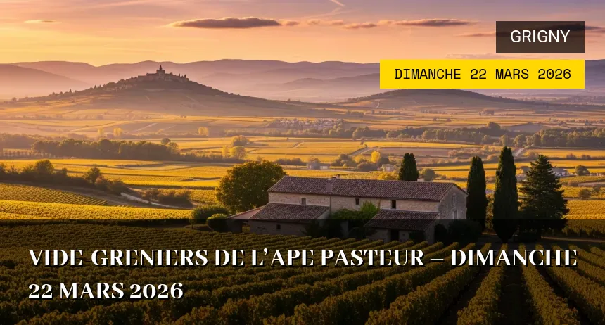 Affiche de l'événement : Vide-greniers de l&rsquo;APE Pasteur – Dimanche 22 Mars 2026