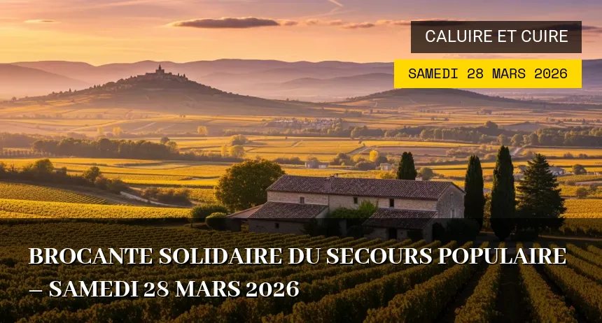 Affiche de l'événement : Brocante solidaire du Secours Populaire – Samedi 28 Mars 2026