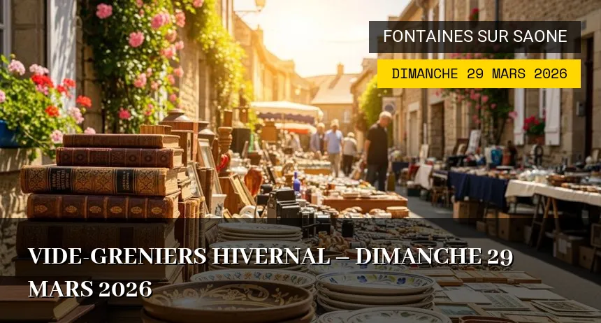 Affiche de l'événement : Vide-greniers Hivernal – Dimanche 29 Mars 2026