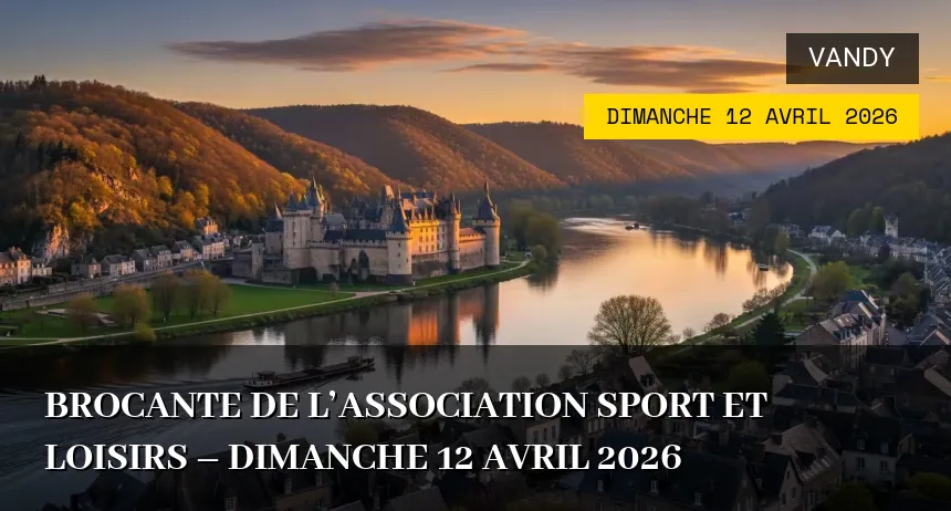 Affiche de l'événement : Brocante de l&rsquo;Association Sport et Loisirs – Dimanche 12 Avril 2026