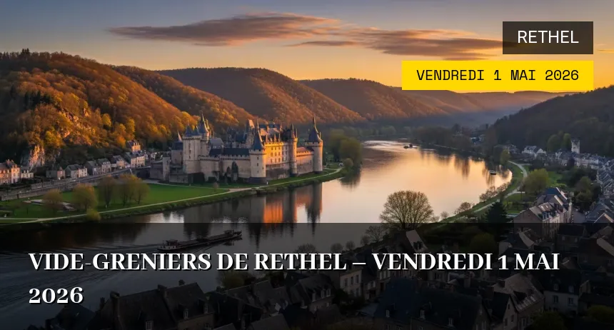 Affiche de l'événement : Vide-greniers de Rethel – Vendredi 1 Mai 2026