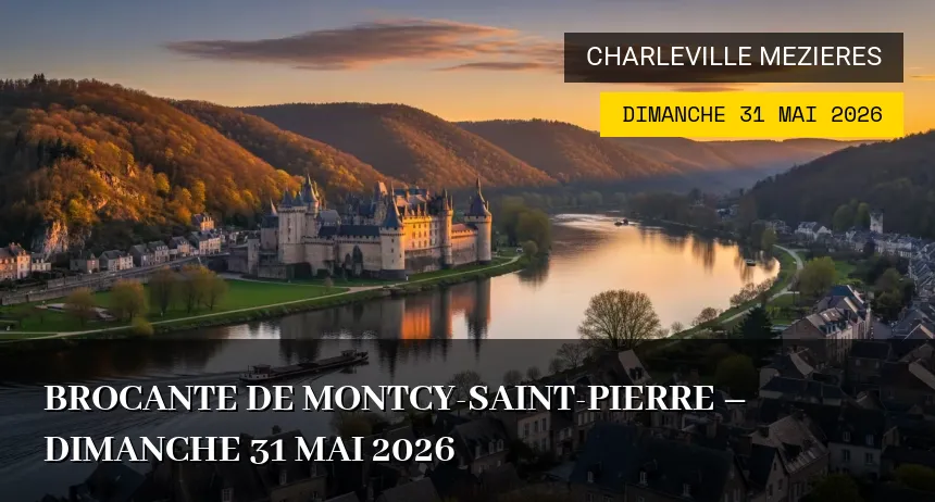 Affiche de l'événement : Brocante de Montcy-Saint-Pierre – Dimanche 31 Mai 2026