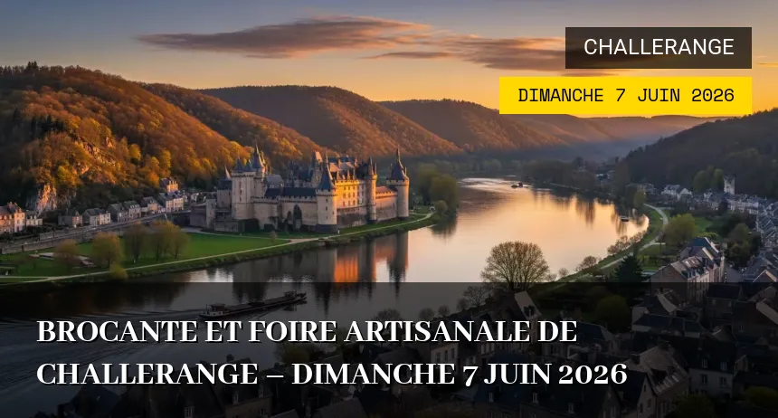 Affiche de l'événement : Brocante et Foire Artisanale de Challerange – Dimanche 7 Juin 2026