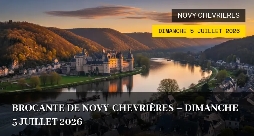 Affiche de l'événement : Brocante de Novy-Chevrières – Dimanche 5 Juillet 2026