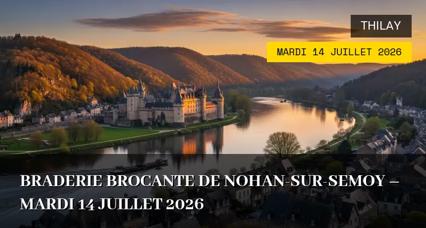 Affiche de l'événement : Braderie Brocante de Nohan-sur-Semoy – Mardi 14 Juillet 2026