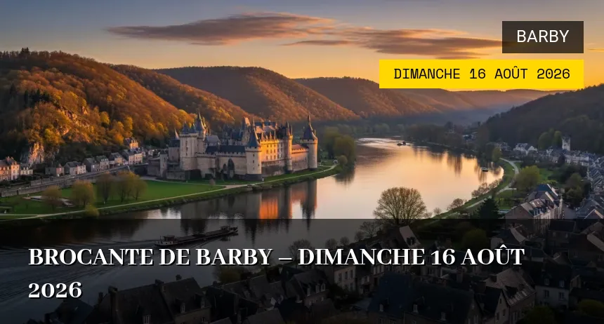 Affiche de l'événement : Brocante de Barby – Dimanche 16 Août 2026