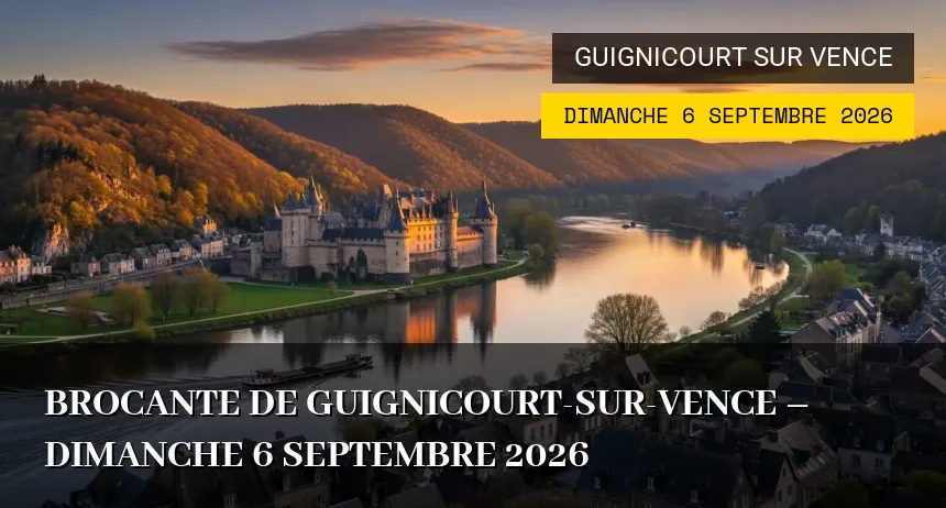 Affiche de l'événement : Brocante de Guignicourt-sur-Vence – Dimanche 6 Septembre 2026