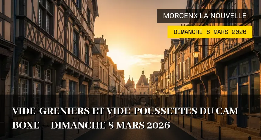 Affiche de l'événement : Vide-greniers et Vide-poussettes du CAM Boxe – Dimanche 8 Mars 2026