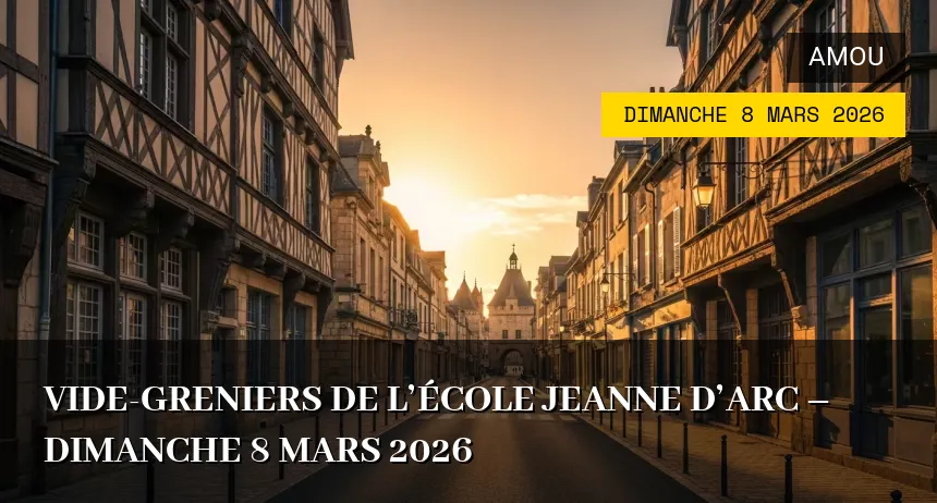 Affiche de l'événement : Vide-greniers de l&rsquo;École Jeanne d&rsquo;Arc – Dimanche 8 Mars 2026