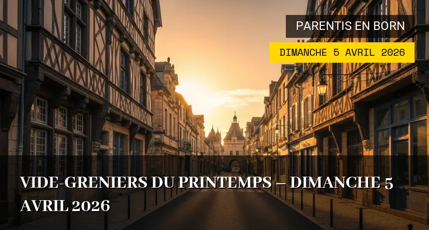 Affiche de l'événement : Vide-greniers du Printemps – Dimanche 5 Avril 2026
