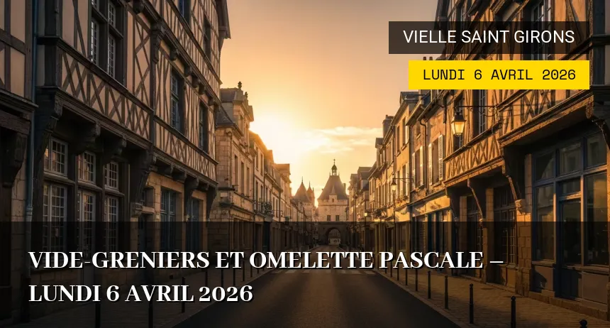 Affiche de l'événement : Vide-greniers et Omelette Pascale – Lundi 6 Avril 2026