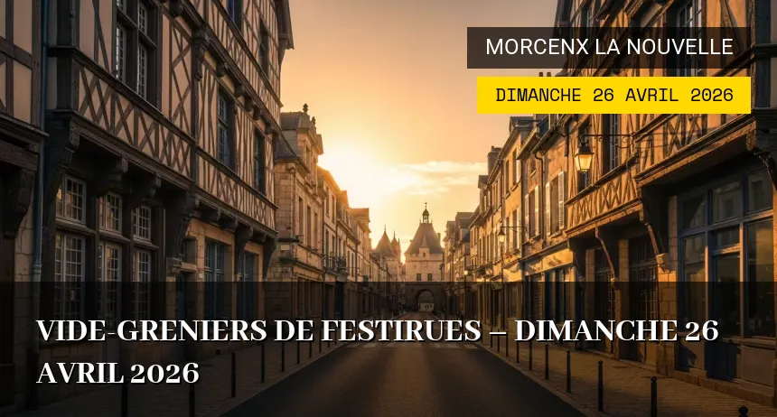 Affiche de l'événement : Vide-greniers de Festirues – Dimanche 26 Avril 2026