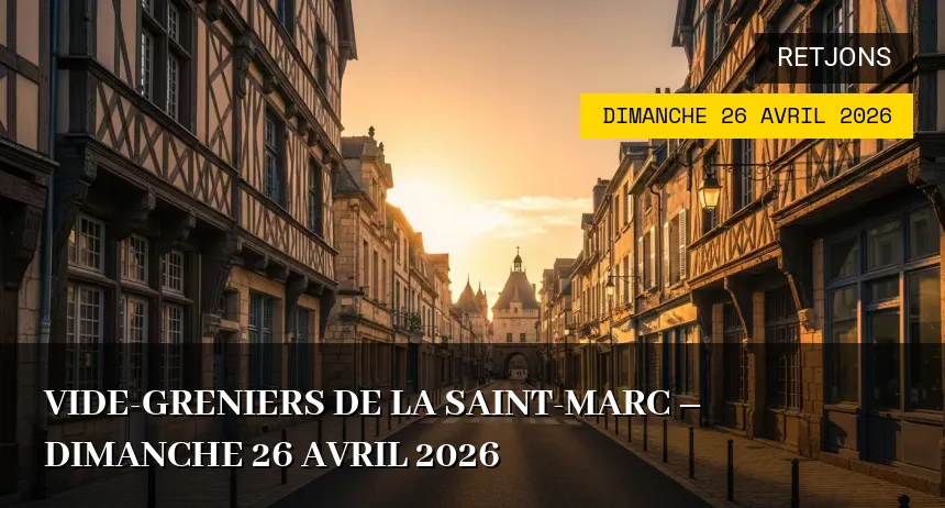 Affiche de l'événement : Vide-greniers de la Saint-Marc – Dimanche 26 Avril 2026