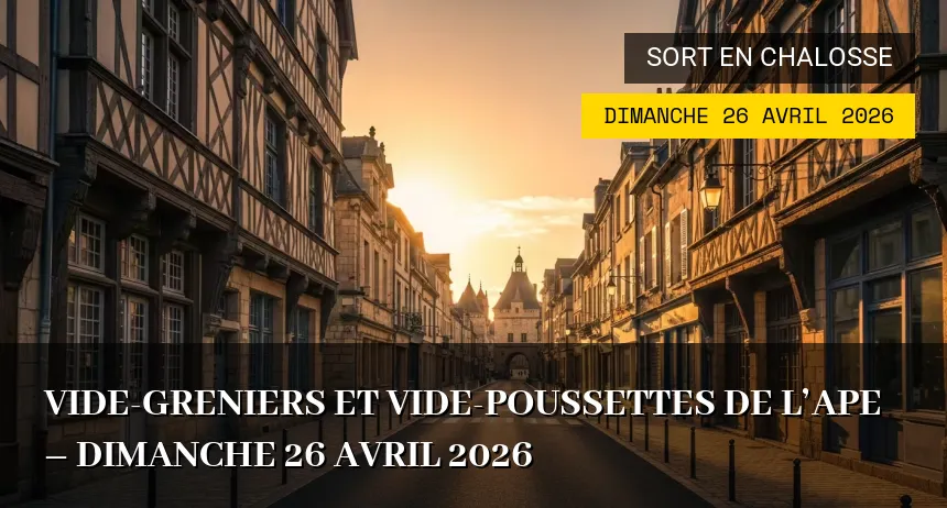 Affiche de l'événement : Vide-greniers et Vide-poussettes de l&rsquo;APE – Dimanche 26 Avril 2026