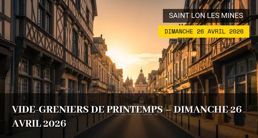 Affiche de l'événement : Vide-greniers de Printemps – Dimanche 26 Avril 2026
