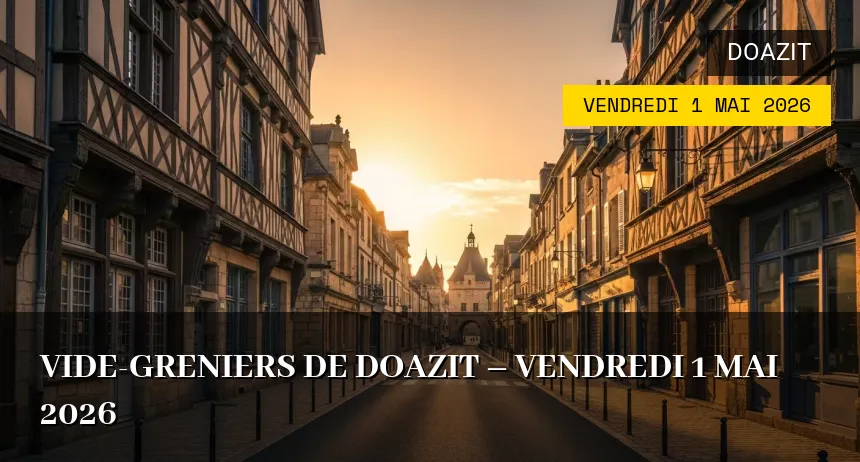 Affiche de l'événement : Vide-greniers de Doazit – Vendredi 1 Mai 2026