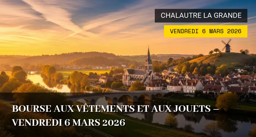 Affiche de l'événement : Bourse aux Vêtements et aux Jouets – Vendredi 6 Mars 2026