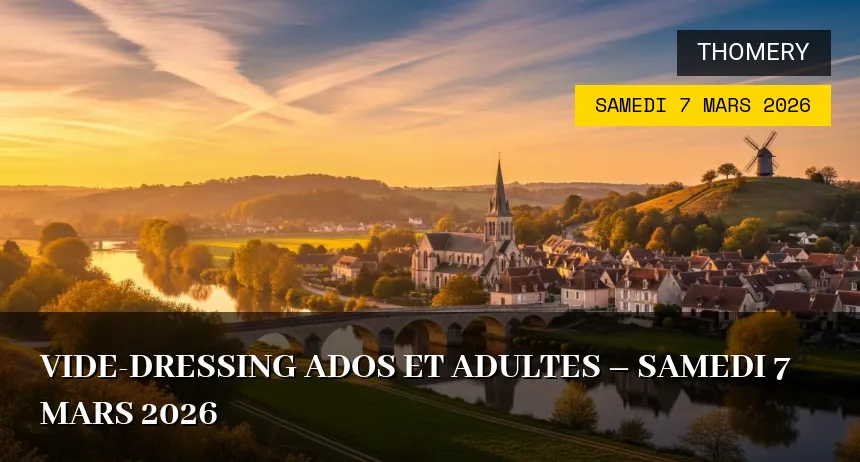 Affiche de l'événement : Vide-dressing Ados et Adultes – Samedi 7 Mars 2026