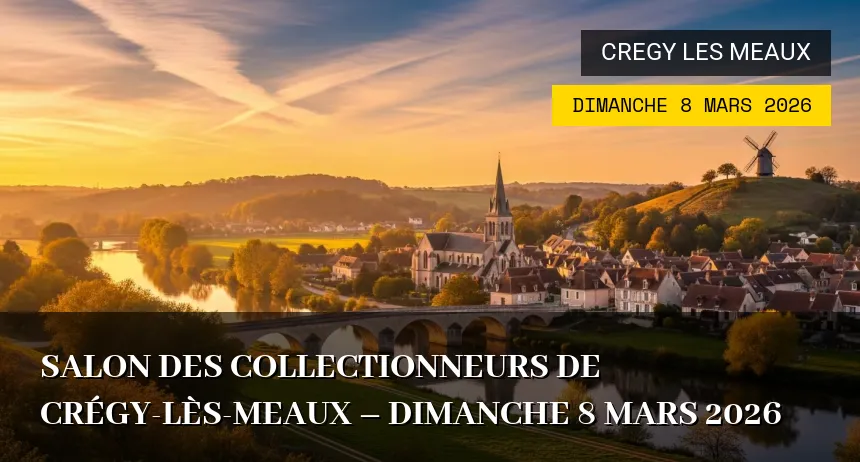 Affiche de l'événement : Salon des Collectionneurs de Crégy-lès-Meaux – Dimanche 8 Mars 2026