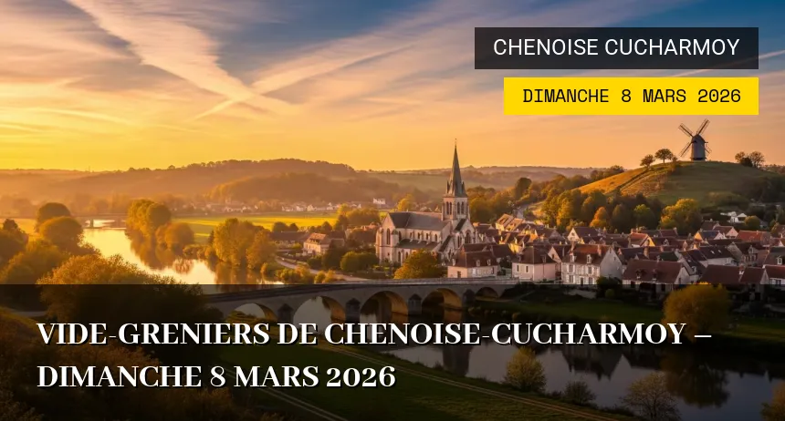 Affiche de l'événement : Vide-greniers de Chenoise-Cucharmoy – Dimanche 8 Mars 2026