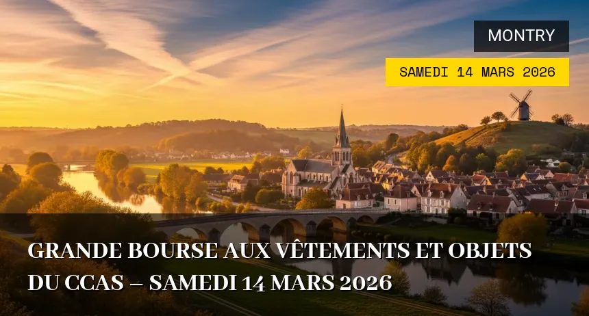 Affiche de l'événement : Grande Bourse aux Vêtements et Objets du CCAS – Samedi 14 Mars 2026